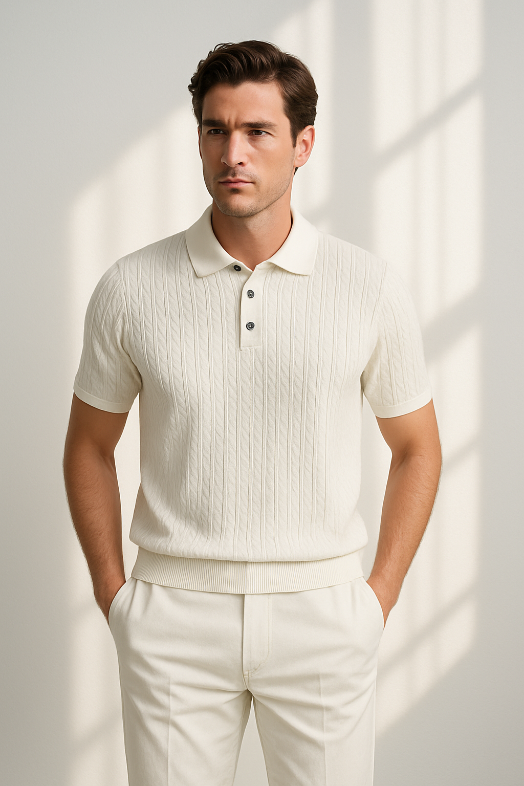 Polo cómodo para hombre con ajuste relajado – Aldreno