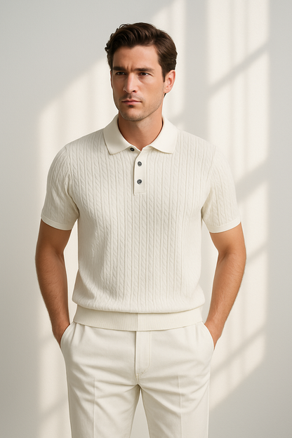 Polo cómodo para hombre con ajuste relajado – Aldreno