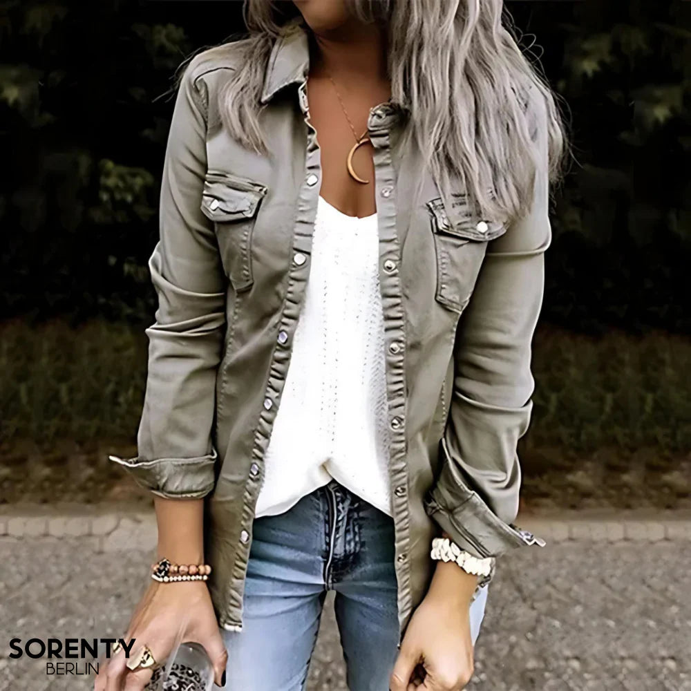 ISABELLA - Camisa elegante con botones y bolsillos para aspectos casuales