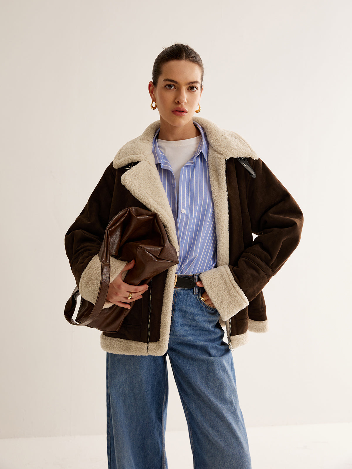 Chaqueta polar elegante de estilo vintage para mujer – JENNIFER