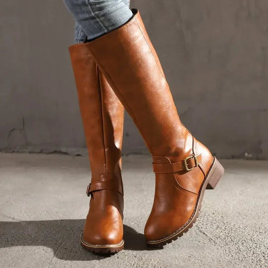 Botas altas clásicas para mujer con diseño elegante hasta la rodilla – JESSICA