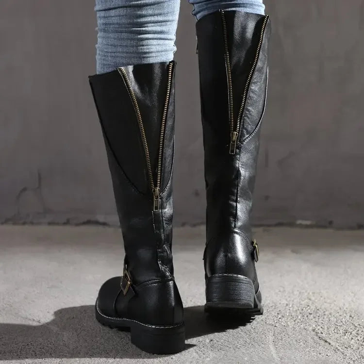 Botas altas clásicas para mujer con diseño elegante hasta la rodilla – JESSICA