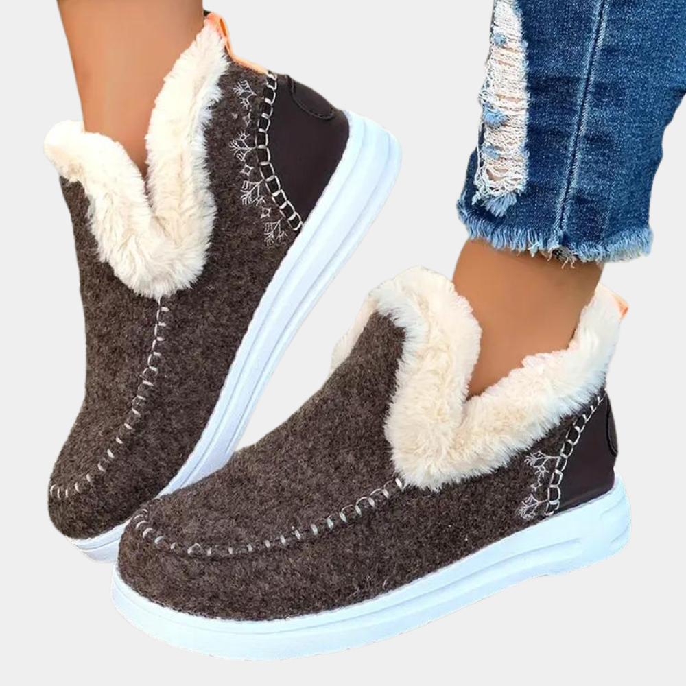 LUNA - Zapatos de invierno sin cordones para mujer