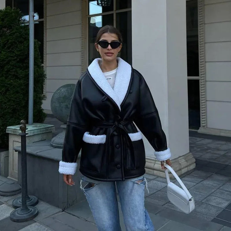 Chaqueta entallada de mujer con cinturón ajustable – JOHANNA