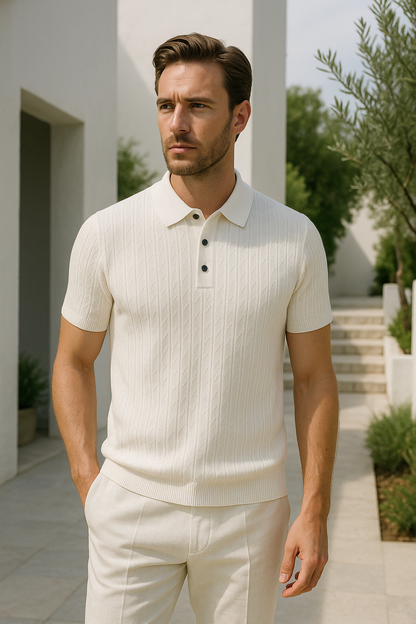 Polo cómodo para hombre con ajuste relajado – Aldreno