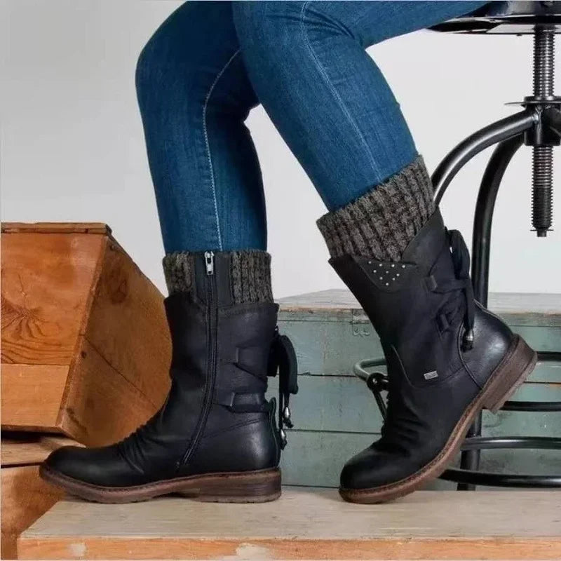 Botines cálidos de invierno para mujer con diseño cómodo – JULIANA