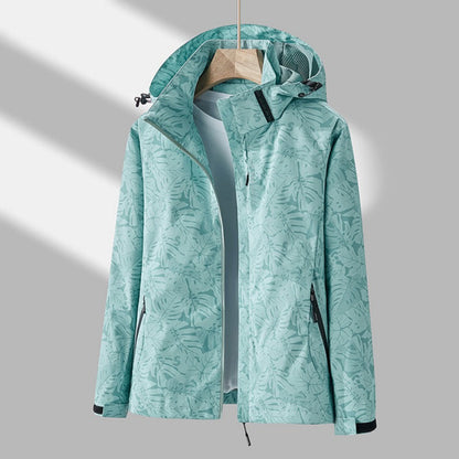 KARLA - Chaqueta cortavientos impermeable con capucha para mujer