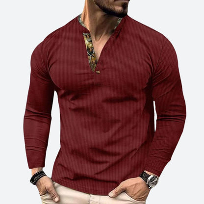 Polo casual de manga larga para hombre con diseño versátil – BRENTIVO