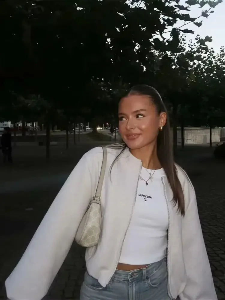 Chaqueta elegante y cómoda de entretiempo para mujer – KAROLIN