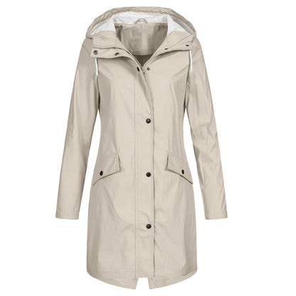 Chaqueta impermeable y cortavientos de mujer con capucha ajustable – KATHARINA