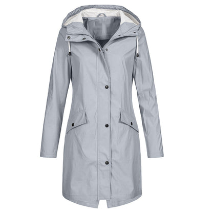 Chaqueta impermeable y cortavientos de mujer con capucha ajustable – KATHARINA