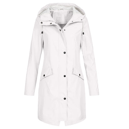 Chaqueta impermeable y cortavientos de mujer con capucha ajustable – KATHARINA