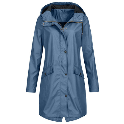 Chaqueta impermeable y cortavientos de mujer con capucha ajustable – KATHARINA