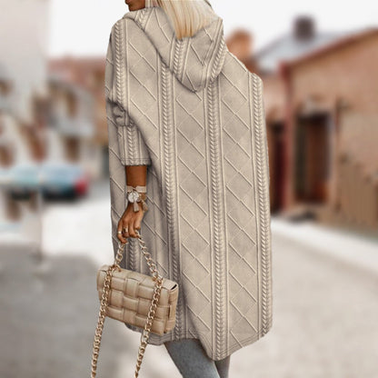 RIBBETE – Abrigo elegante con capucha para mujer