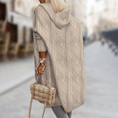 RIBBETE – Abrigo elegante con capucha para mujer