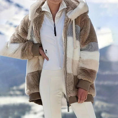 HARRIET - Chaqueta de forro polar con capucha para mujeres