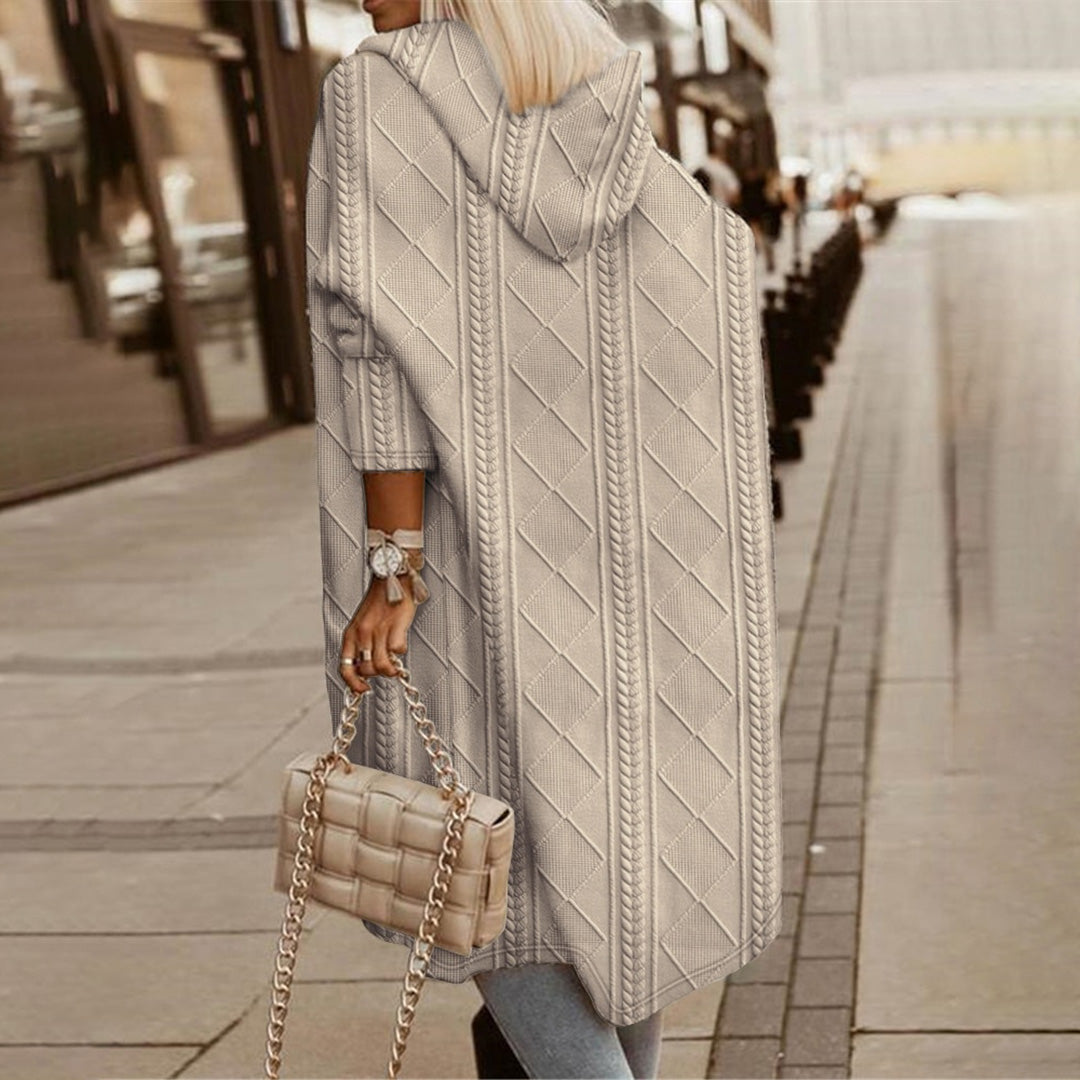 RIBBETE – Abrigo elegante con capucha para mujer