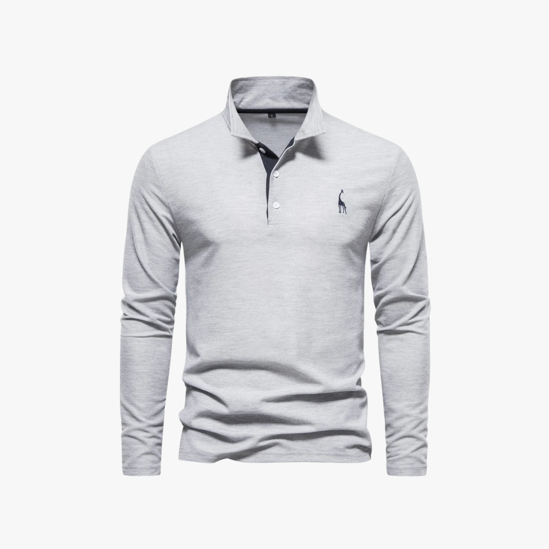 Polo de manga larga para hombre ajuste entallado – WESTLEY