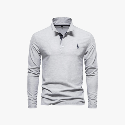 Polo de manga larga para hombre ajuste entallado – WESTLEY