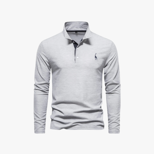 Polo de manga larga para hombre ajuste entallado – WESTLEY