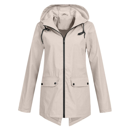 Chaqueta impermeable de mujer con capucha y tejido transpirable – KRISTIN