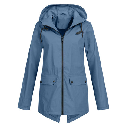 Chaqueta impermeable de mujer con capucha y tejido transpirable – KRISTIN