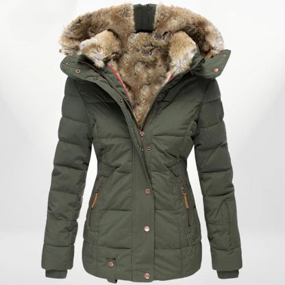 KAISA - Abrigo grueso de invierno con capucha para mujer