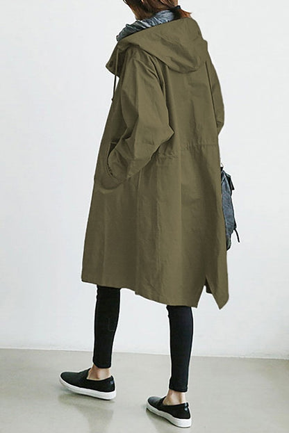 Trench impermeable elegante con capucha para mujer – SOFÍA