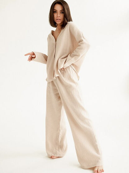 KRISHIA – Conjunto de loungewear oversize y relajado para mujer