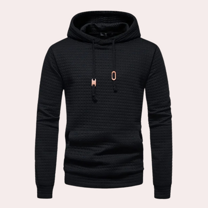 DIEGO - Sudadera con capucha texturizada y cordón ajustable para hombre