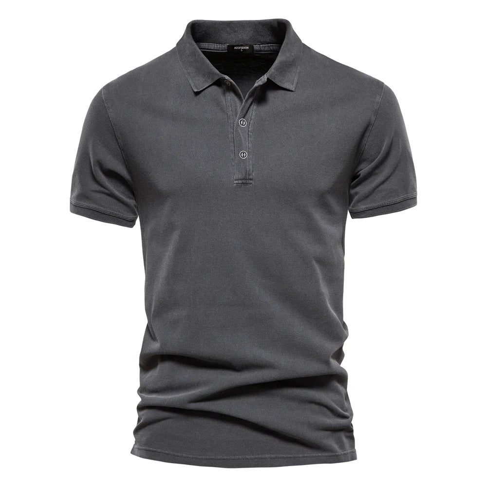 Polo elegante de hombre con corte entallado y cuello clásico – LEVANO