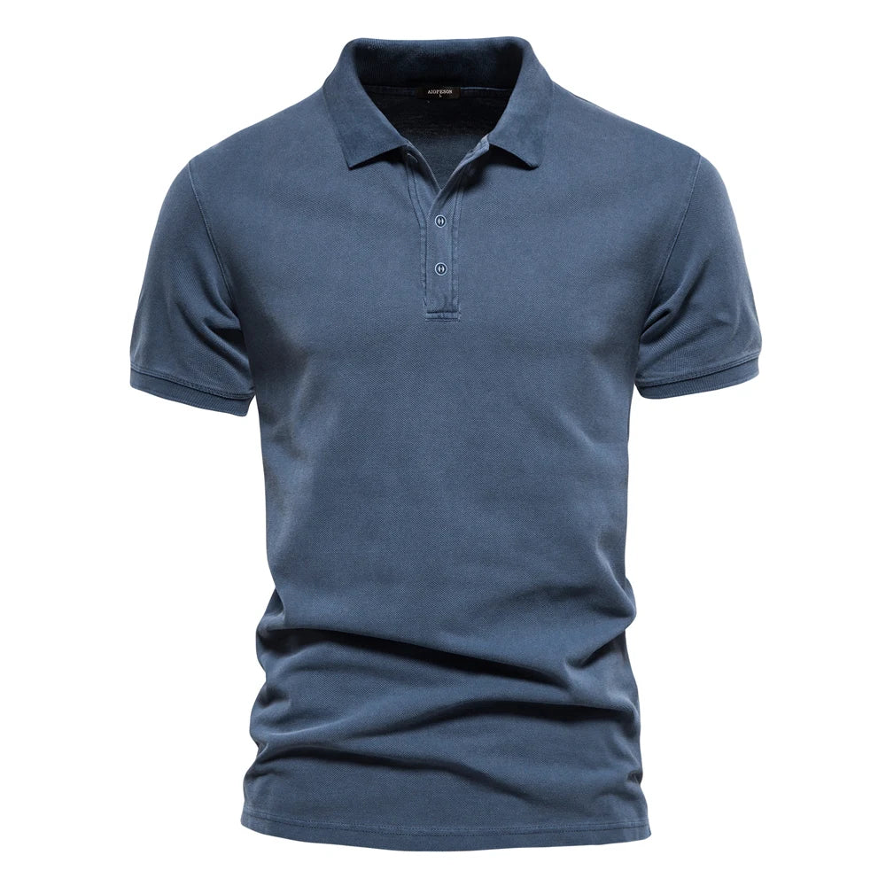 Polo elegante de hombre con corte entallado y cuello clásico – LEVANO