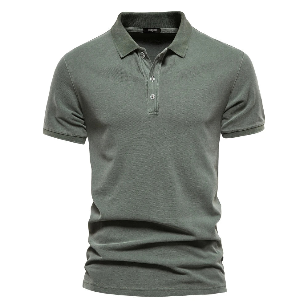 Polo elegante de hombre con corte entallado y cuello clásico – LEVANO