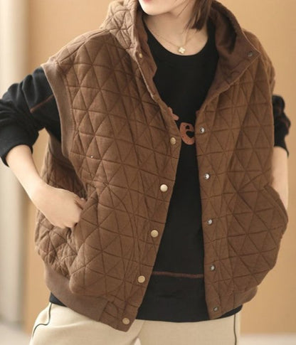 Clover - Chaleco acolchado con capucha para mujer