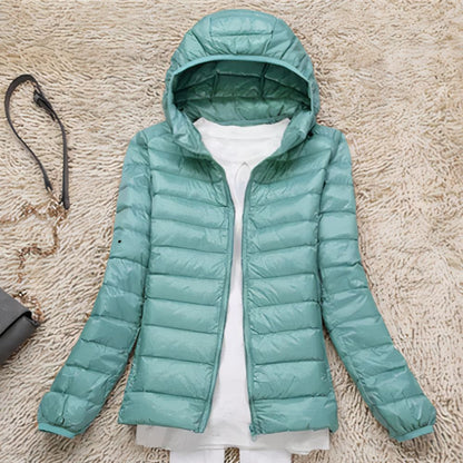 MIA - Abrigo de plumón ultraligero y plegable para mujeres