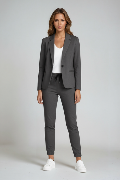 NOORIA – Conjunto de blazer y pantalón slim fit para mujer con estilo estructurado