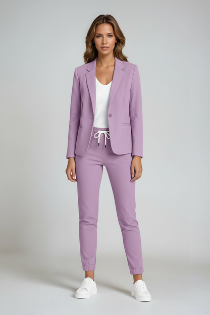 NOORIA – Conjunto de blazer y pantalón slim fit para mujer con estilo estructurado
