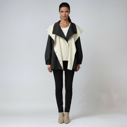 CLARINA – Chubasquero de mujer con cremallera alta y diseño ligero