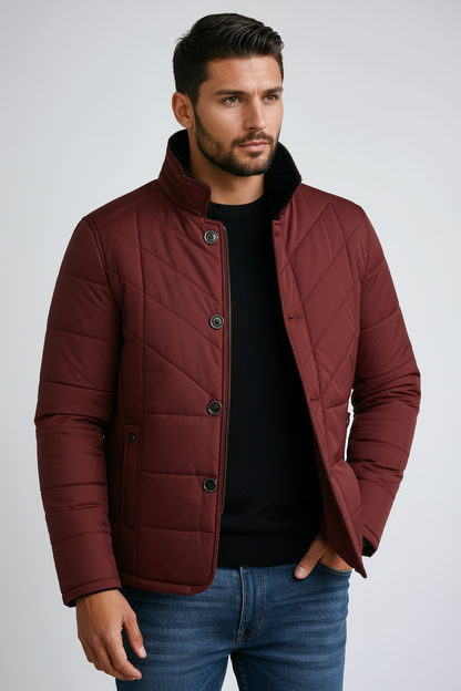 Chaqueta de invierno para hombre con cuello alto y cremallera – MACKSTON