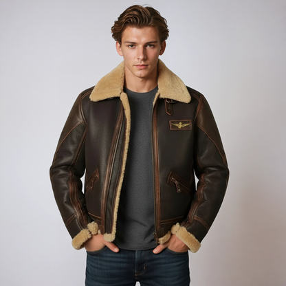 Cazadora tipo piloto para hombre con forro cálido – TOMAS