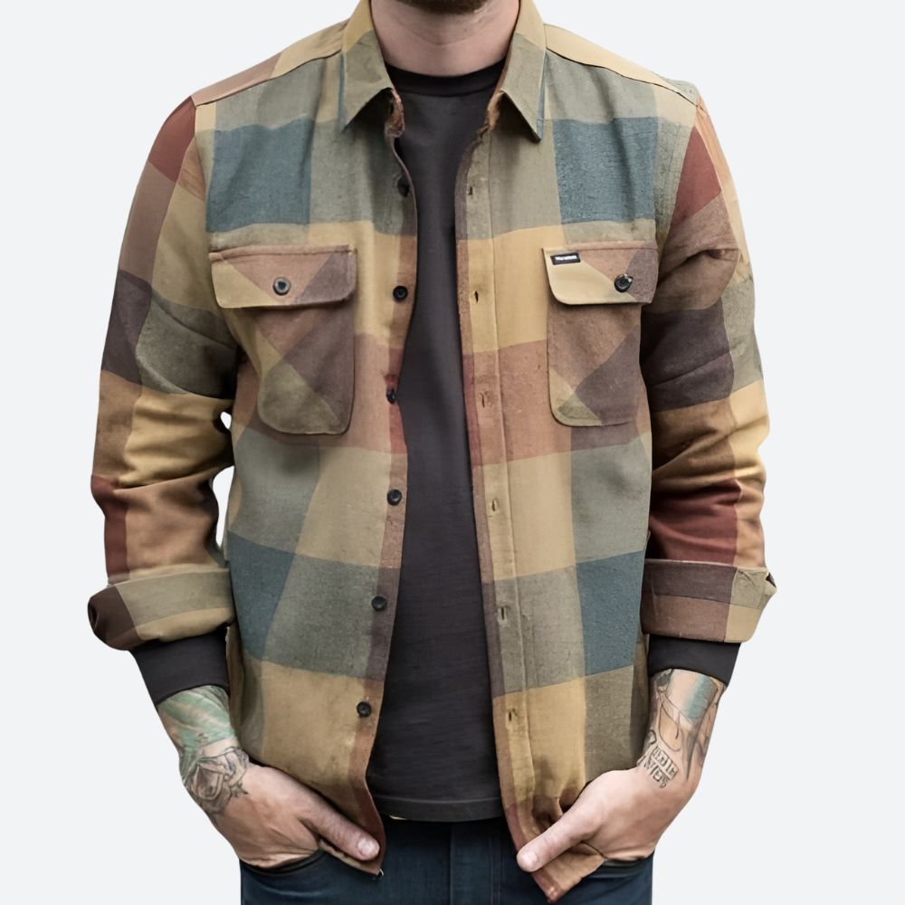 ENZO - Polo de verano para hombre con dos bolsillos frontales