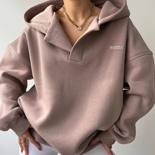 Sudadera oversize de algodón para mujer con capucha – MARIA