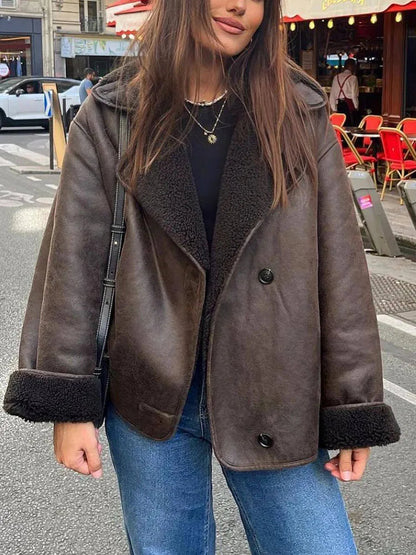 Chaqueta polar elegante de corte clásico para mujer – MARTINA