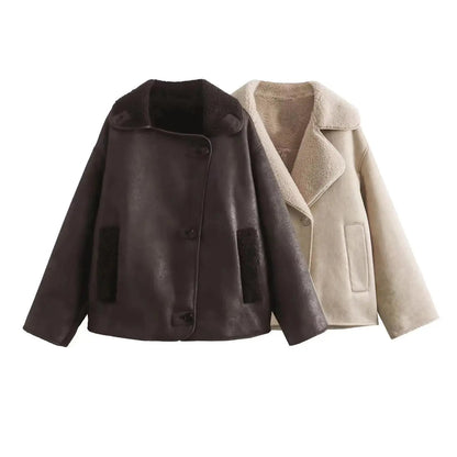Chaqueta polar elegante de corte clásico para mujer – MARTINA
