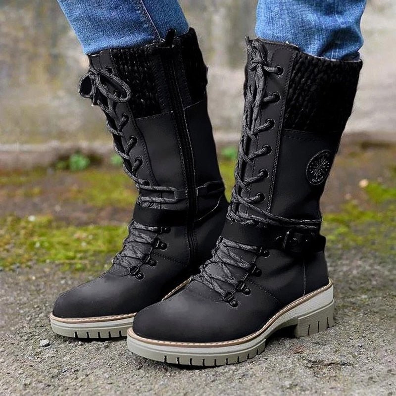 Botas de invierno cómodas para mujer con cremallera lateral – MELANIE
