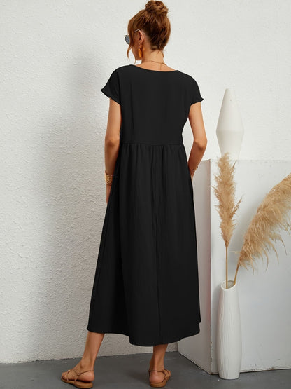 Vestido de lino elegante para mujer con corte relajado – GRETA