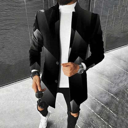 LEONIS - Chaqueta moderna con diseño geométrico para hombre