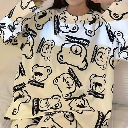 MILA - Pijama para mujer con estampado de osos