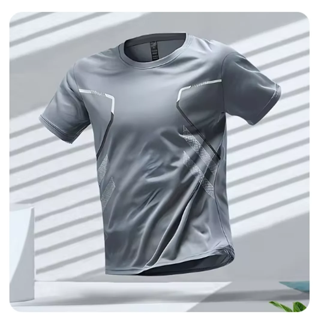 Camiseta deportiva para hombre con estampado gráfico moderno – AXEL