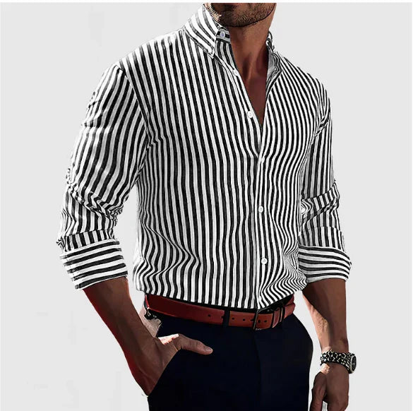 Camisa elegante de hombre con cuello clásico – NATHIER